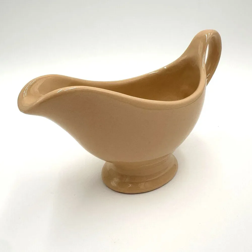 Shenango China Gravy Sauce Boat Beige Tan New Castle PA P-24 1966 Made in USA
